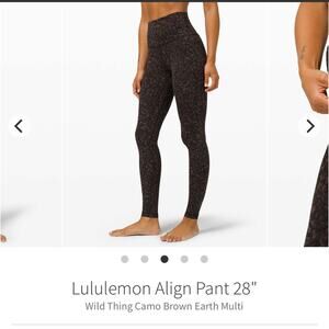 Lululemon Wild Thing Camo Leggings